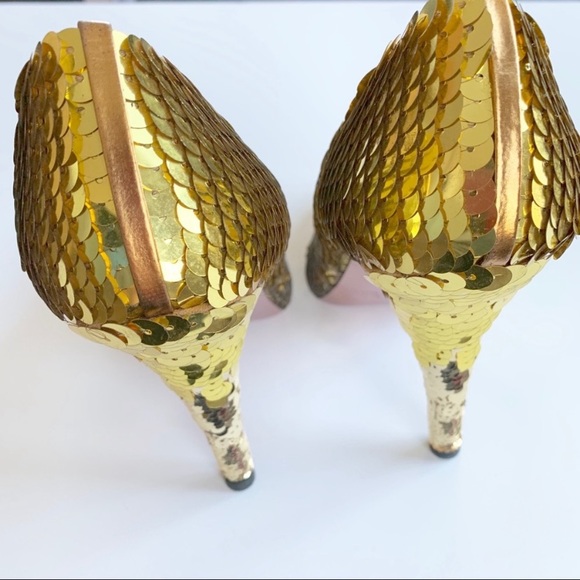 Authentic MIU MIU ombre sequin peep toe heels - Picture 2 of 8